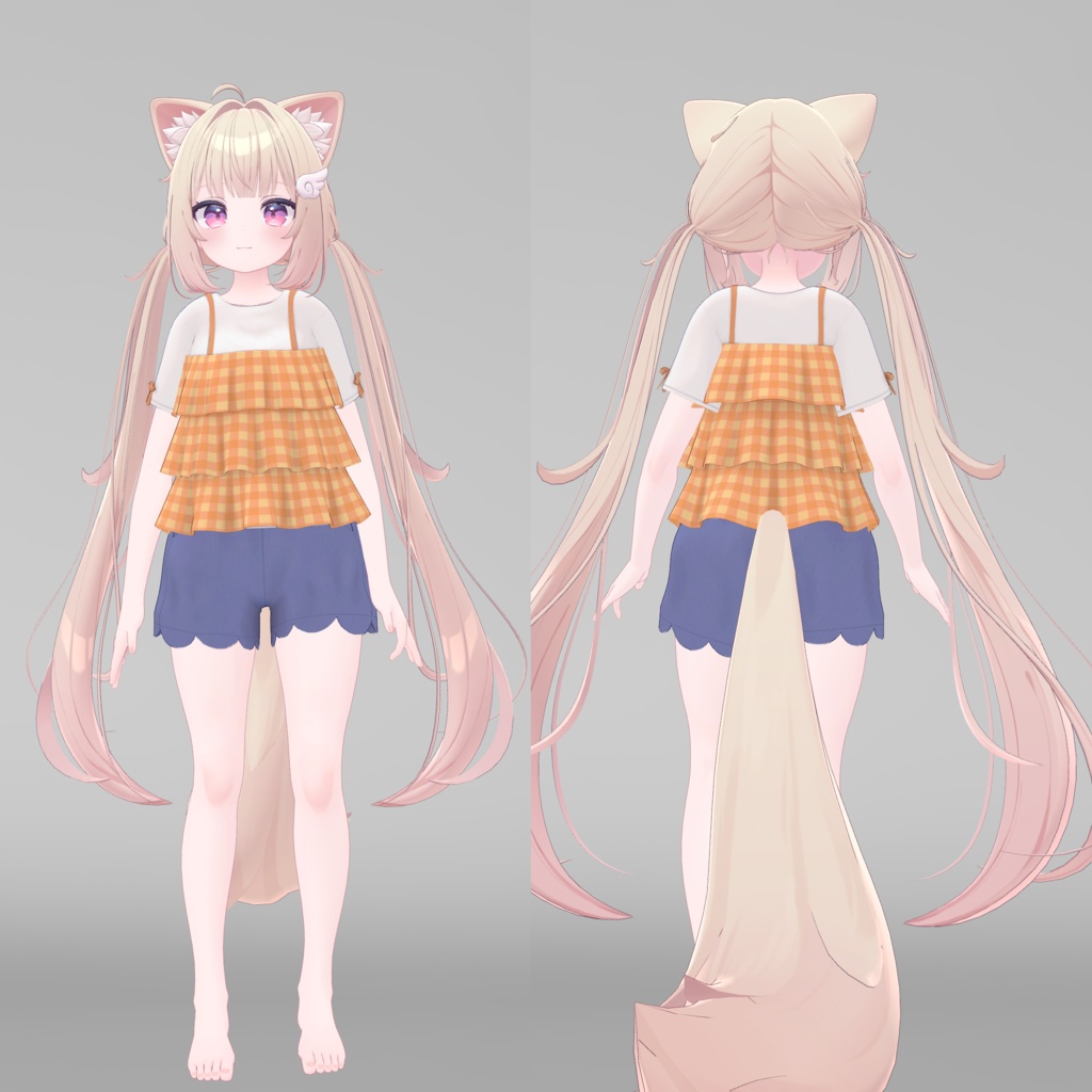 【無料・シフォン対応】フリル付チュニック+スカラップ裾ショートパンツ【女の子・子供服】