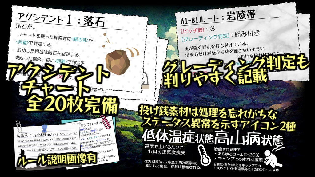 "選択する山-神座す頂 カムイヌプリ山-"非公式素材集&CCFOLIAルームデータ