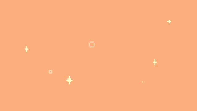 【クレジット表記不要の高解像度版】ドット絵キラキラエフェクトのレトロゲーム風背景動画【オレンジ】[High-res version with no attribution required] Twinkle Stars in 8-bit Pixel Art, Orange Looping Background