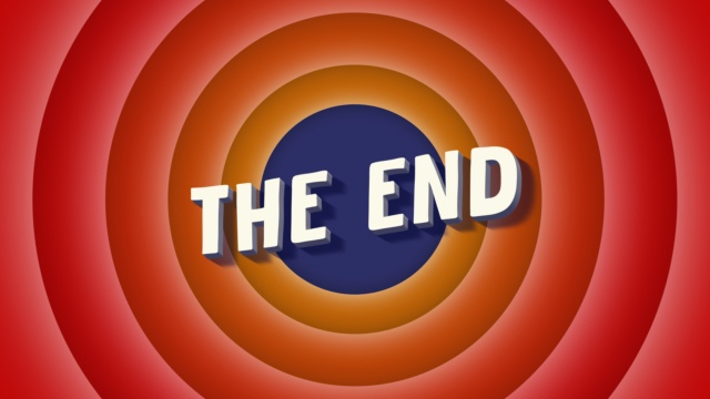 【クレジット表記不要の高解像度版】カラフルなクラシック・カートゥーン風の「The End」[High-res version with no attribution required] The End, Color Classic Cartoon Style