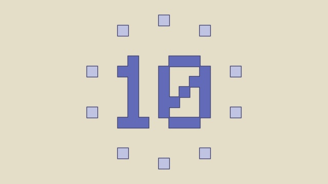【クレジット表記不要の高解像度版】粗いピクセルのドット絵カウントダウン [High-res version with no attribution required] Pixel Art Countdown Animation Made of Big Pixels