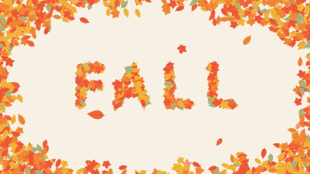 【動画素材】「Fall」秋に舞い降りる紅葉のアニメーション【コマ撮り風】[Stock Video] Fall, Falling Leaves Typography in Stop Motion
