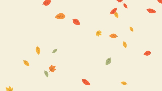【動画素材】かわいい紅葉が舞う秋のアニメーション素材【アイボリー背景】[Stock Video] Animation of Falling Autumn Leaves, Ivory Loop Background