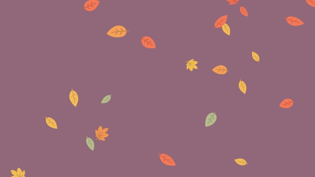 【動画素材】かわいい紅葉が舞う秋のアニメーション素材【パープル背景】[Stock Video] Animation of Falling Autumn Leaves, Purple Loop Background