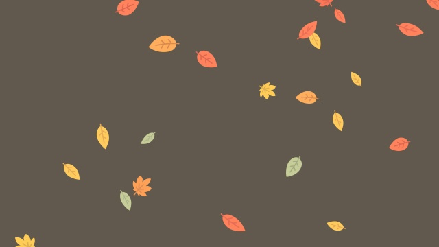 【動画素材】かわいい紅葉が舞う秋のアニメーション素材【ブラウン背景】[Stock Video] Animation of Falling Autumn Leaves, Brown Loop Background