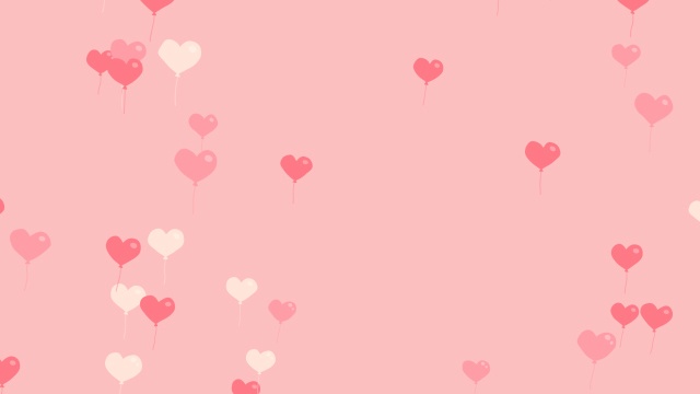 【動画素材】ハートの風船が飛んでいくアニメーション背景素材【ピンク背景】[Stock Video] Animation of Heart Balloons Floating Upward, Pink Loop Background