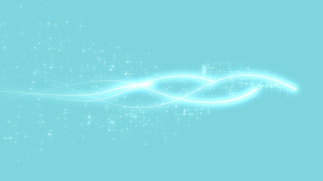 【動画素材】キラキラ輝く光の軌跡と星屑のエフェクト【ライトブルー背景】[Stock Video] Sparkling Light Trails and Stardust on Light Blue Background