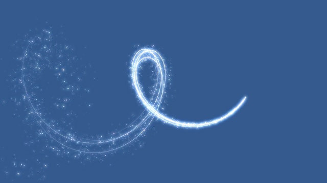 【動画素材】キラキラ魔法のパーティクルエフェクト【ブルー背景】[Stock Video] Magical Fairy Dust Effect on Blue Background
