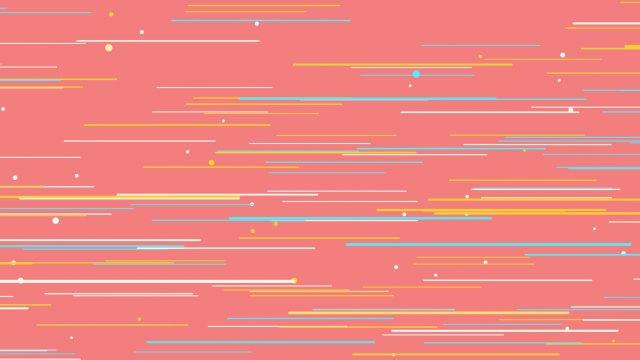 【動画素材】水平に流れるカラフルな3色ラインの背景動画素材【ピンク背景】[Stock Video] Cyan, Orange, and Ivory Horizontal Laser Lines, Pink Loop Background