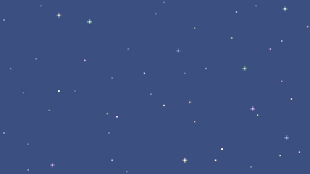 【動画素材】ドット絵の星空がキラキラ輝く背景動画素材 [Stock Video] 8-bit Pixel Art Sparkling Starry Sky, Loop Background