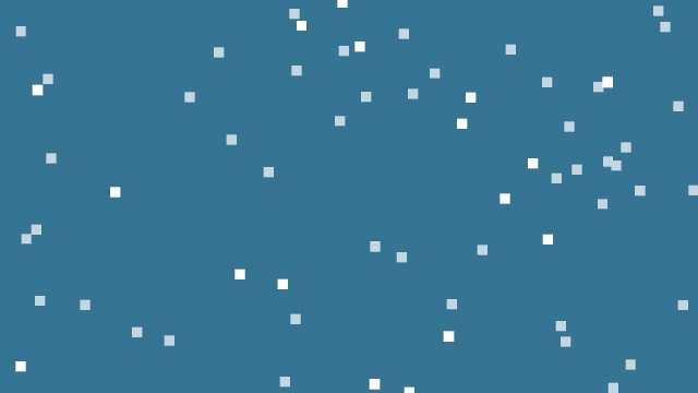 【動画素材】ピクセルの雪が降るループ背景素材 [Stock Video] Pixel Snow Falling, Loop Background