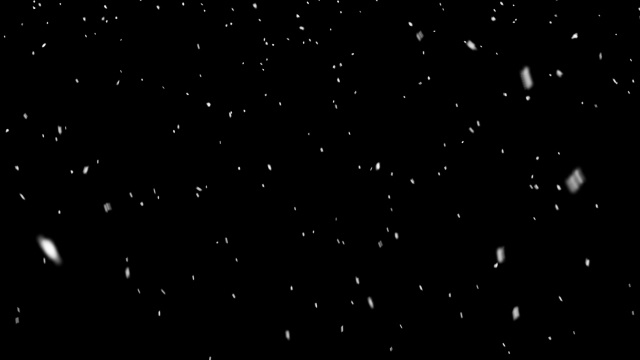 【動画素材】リアルな雪が降るオーバーレイ素材【黒背景＆ループ】[Stock Video] Realistic Snow Falling on Black Background, Loop