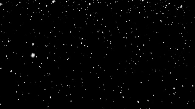 【動画素材】リアルな雪が穏やかに降るオーバーレイ素材【黒背景＆ループ】[Stock Video] Realistic Light Snowfall on Black Background, Loop