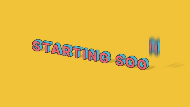 【動画素材】コミカルな3Dポップアート風の配信待機画面「Starting Soon」【ループ】[Stock Video] Comical 3D Pop Art Starting Soon Screen, Loop