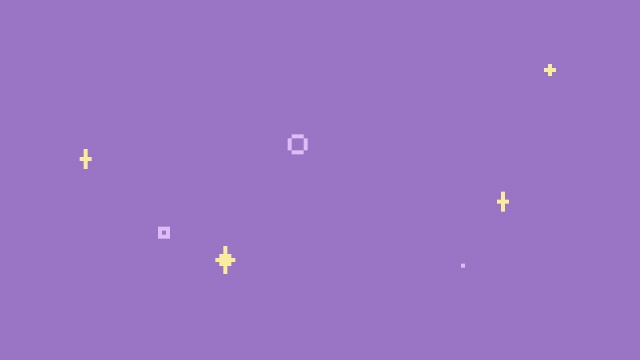 【動画素材】ドット絵キラキラエフェクトのレトロゲーム風背景動画【パープル背景】[Stock Video] Twinkle Stars in 8-bit Pixel Art, Purple Loop Background