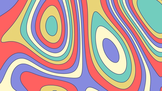【動画素材】サイケデリックでグルービーなループ背景素材【Ver.1】[Stock Video] Psychedelic and Groovy Motion Background Ver.1, Loop