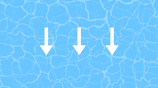 【動画素材】縦方向に流れる水面のアニメーション【ループ】[Stock Video] Cartoon Vertical Flowing Water Surface, Loop