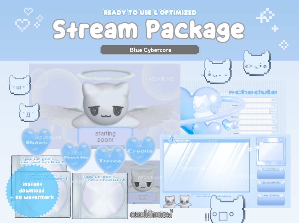 【Twitch】ストリームパッケージ/Cybercore Stream Package