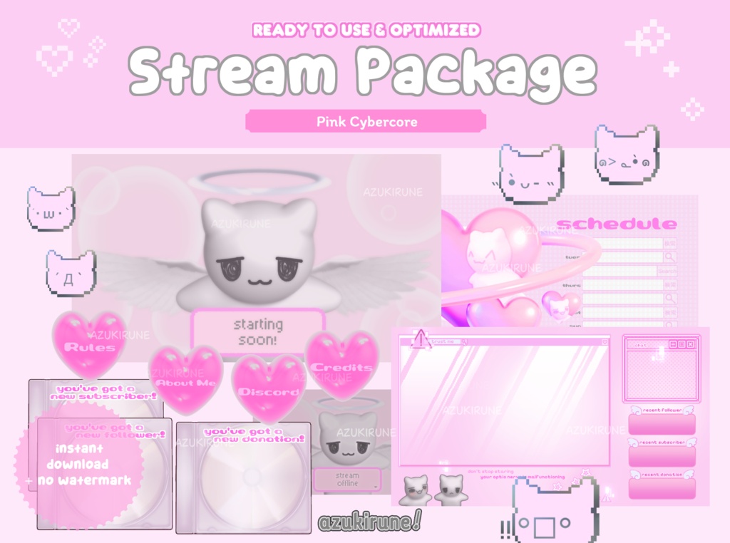 【Twitch】ストリームパッケージ/Cybercore Stream Package