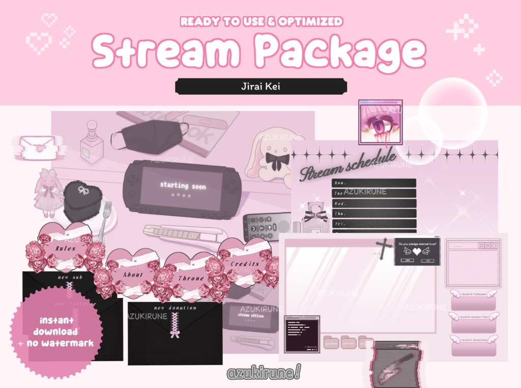 【Twitch】ストリームパッケージ/Jirai Kei Stream Package