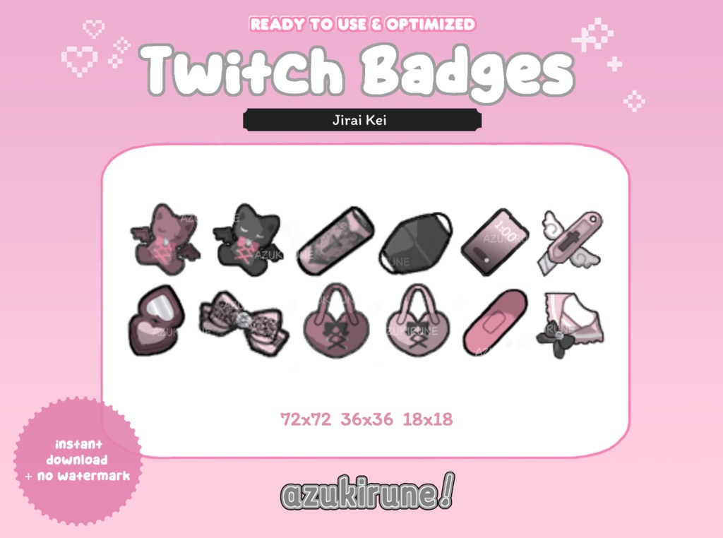 【Twitch】バッジ/Jirai Kei Badges
