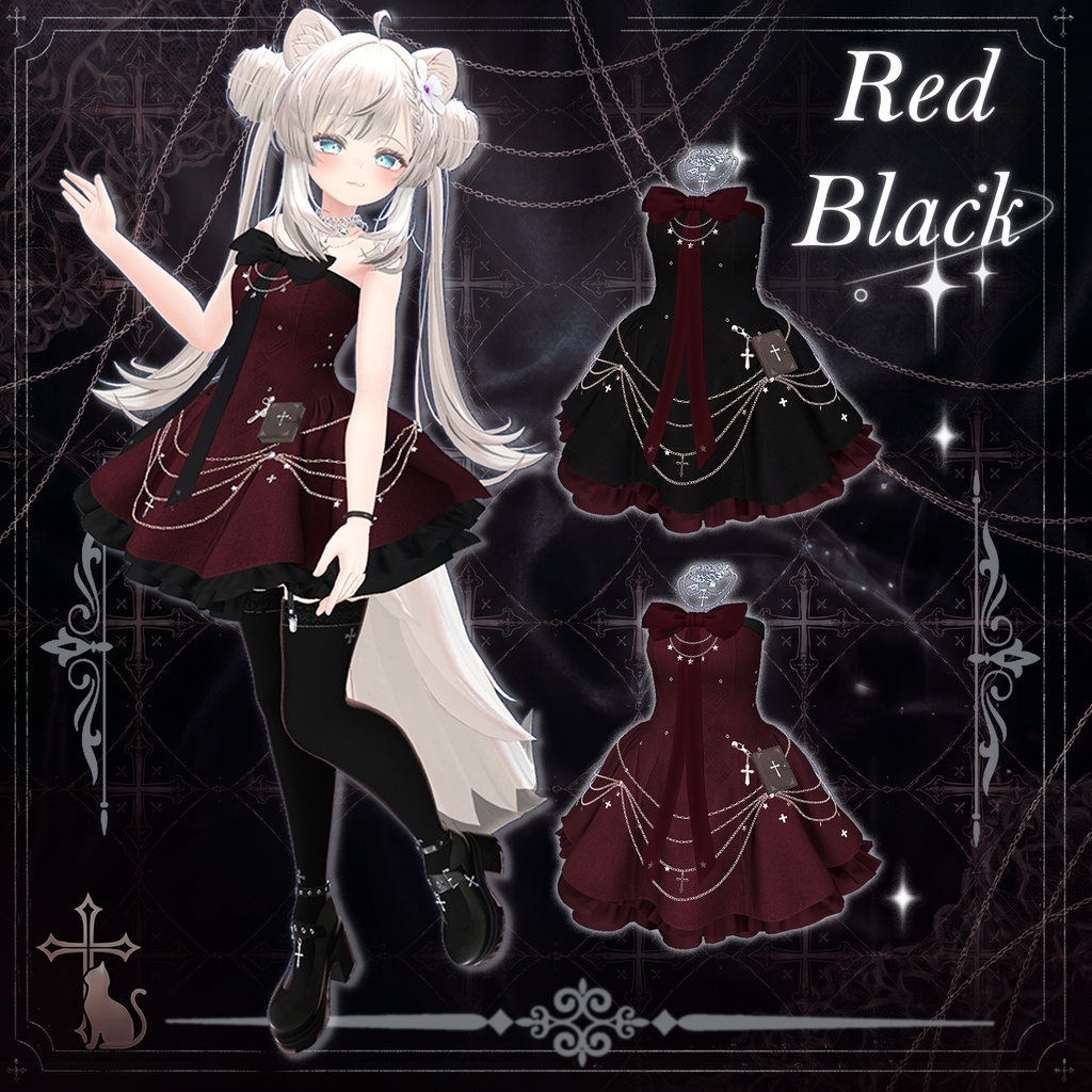 🖤SALE🖤(7_ アバター対応) Chain Dress