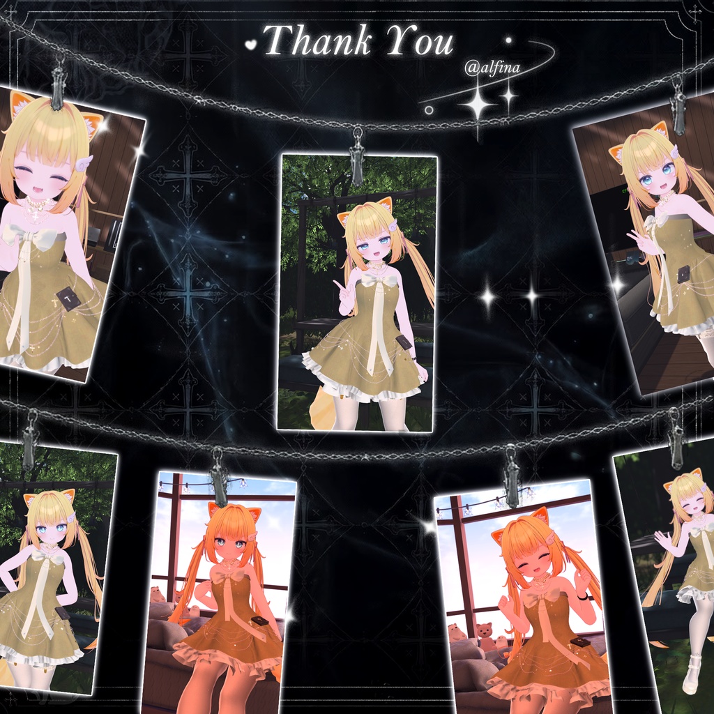 🖤SALE🖤(7_ アバター対応) Chain Dress