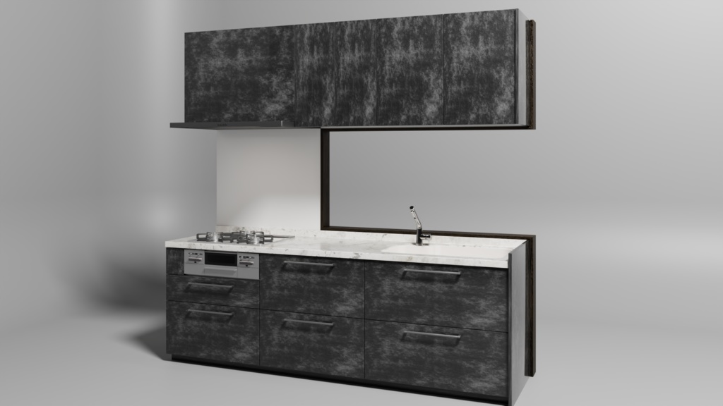 キッチン セット【3Dモデル】