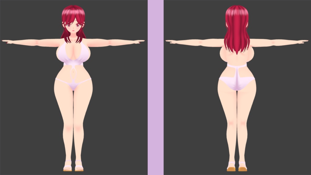 オリジナルキャラクターCGモデル【No.001_Type_A】