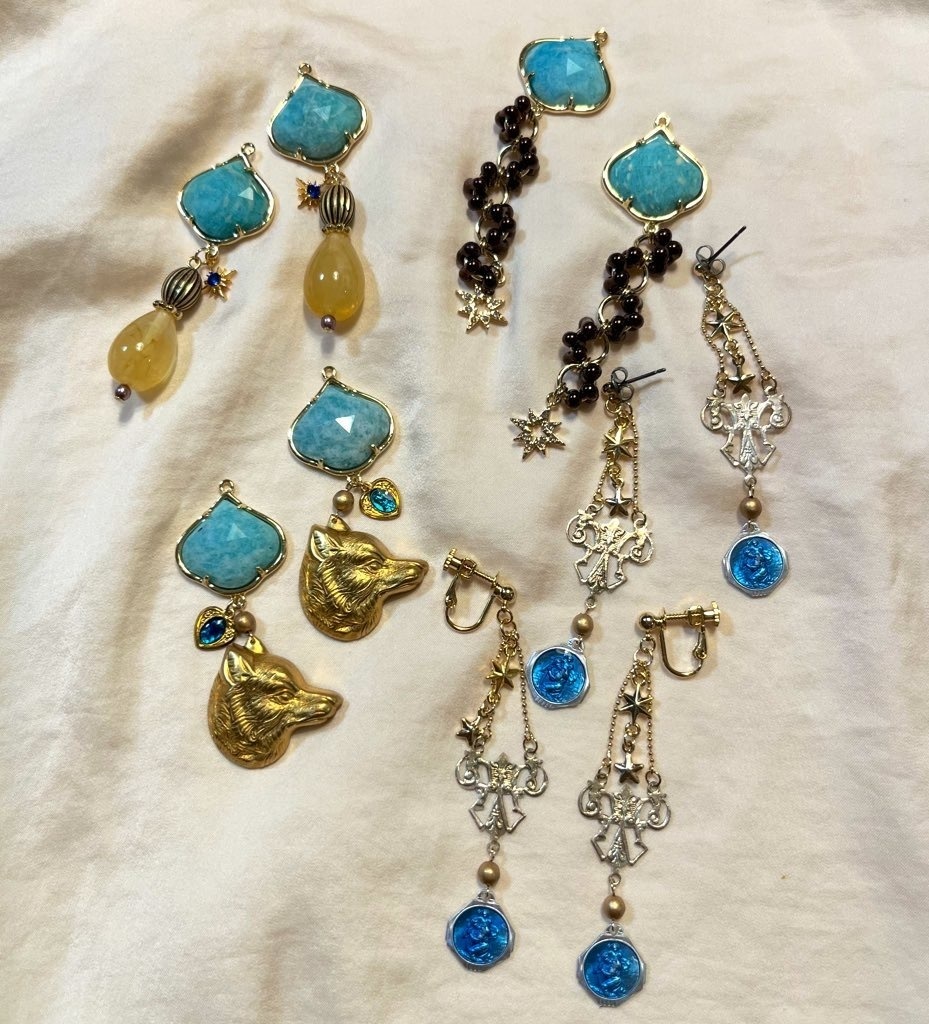 JB：afternoon three(かわいいきつね？)シリーズ(ピアス/イヤリング)