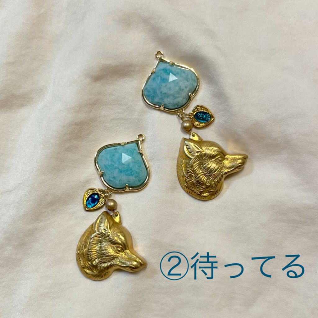 JB:afternoon three(かわいいきつね?)シリーズ(ピアス/イヤリング)