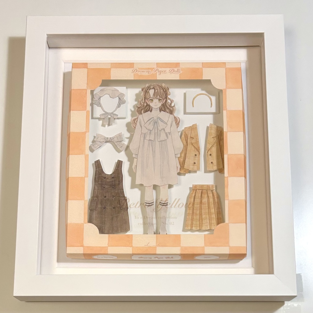 原画作品「Dress up Paper Doll」Retro Yellow
