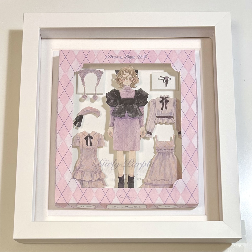 原画作品「Dress up Paper Doll」Girly Purple