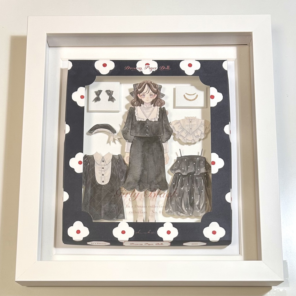 原画作品「Dress up Paper Doll」Girly Black