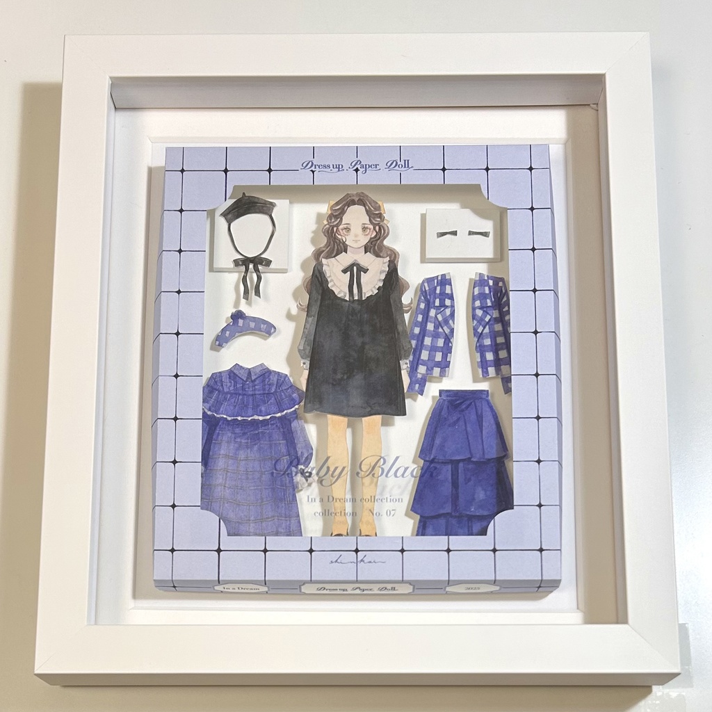 原画作品「Dress up Paper Doll」Baby Blue