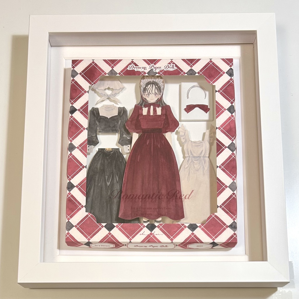 原画作品「Dress up Paper Doll」Romantic Red