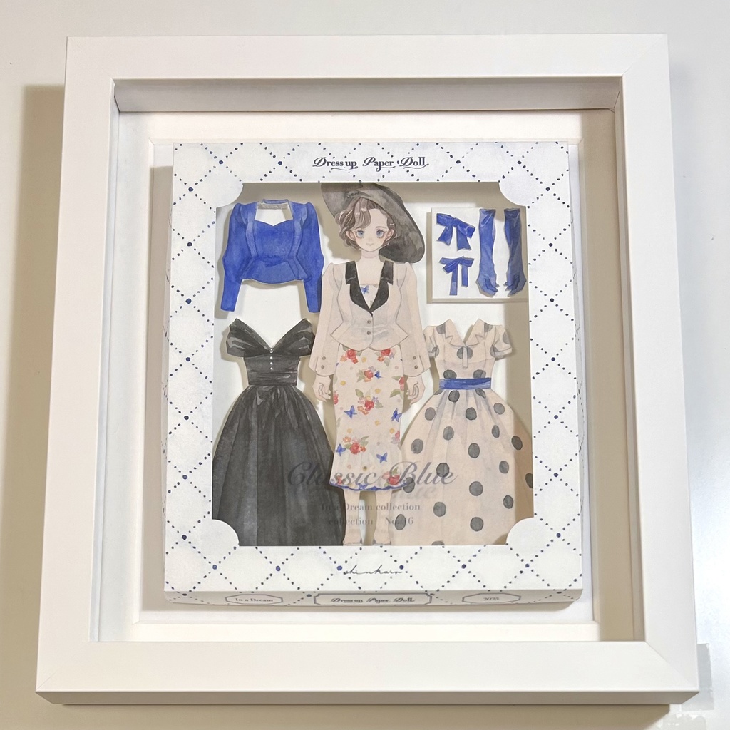 原画作品「Dress up Paper Doll」Classic Blue