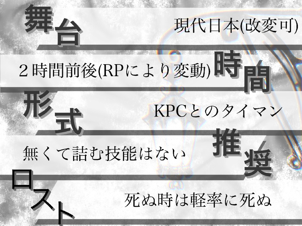 【CoC6th】彼岸の霧、君と墓標【SPLL:E119843】