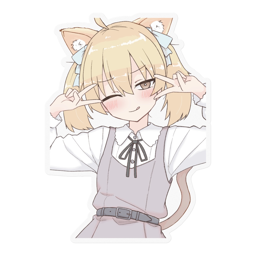 ねこねこくるこちゃんステッカー