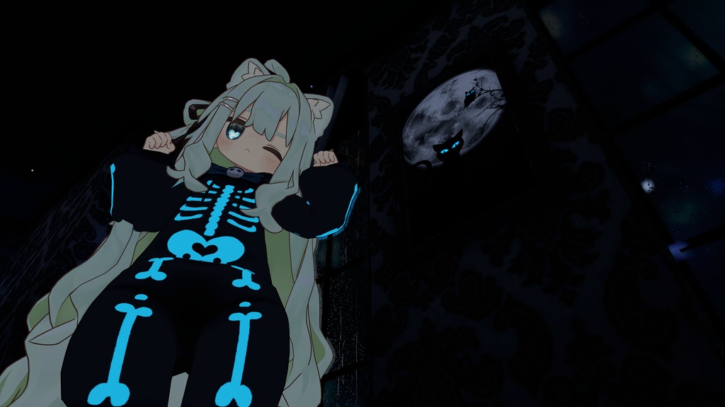 【まめふれんず】Skeleton Overall スケルトンオーバーオール