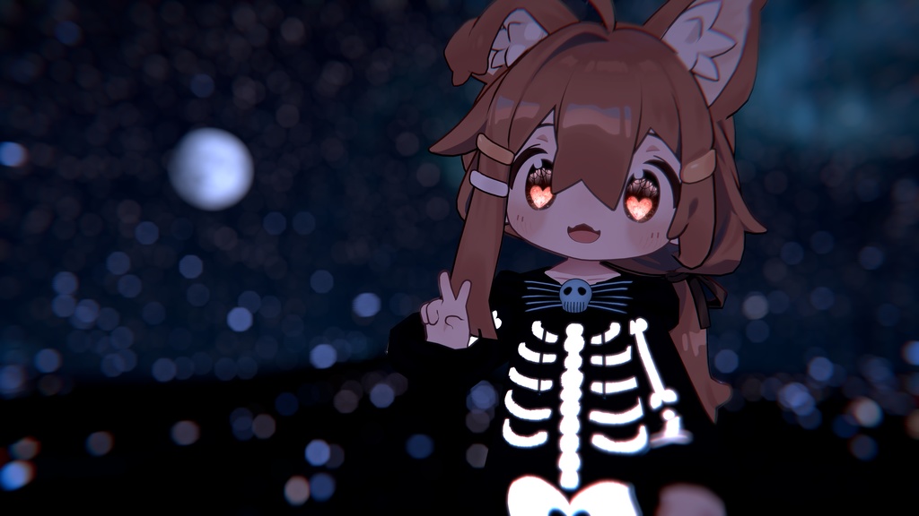 【まめふれんず】Skeleton Overall スケルトンオーバーオール