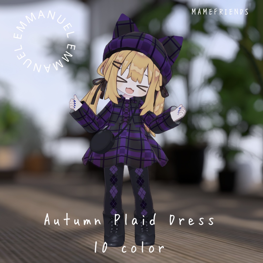 【まめひなた・キプフェル】Autumn Plaid Dress