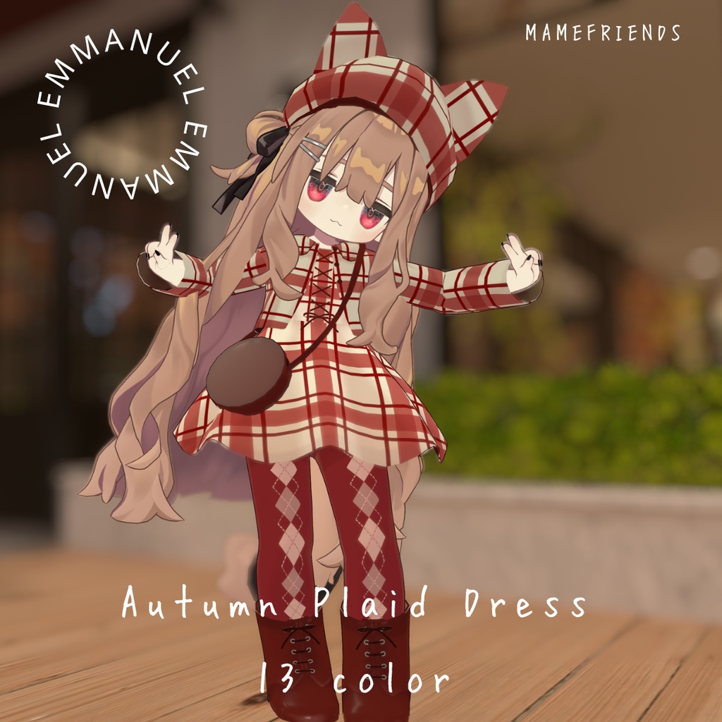 【まめひなた・キプフェル】Autumn Plaid Dress