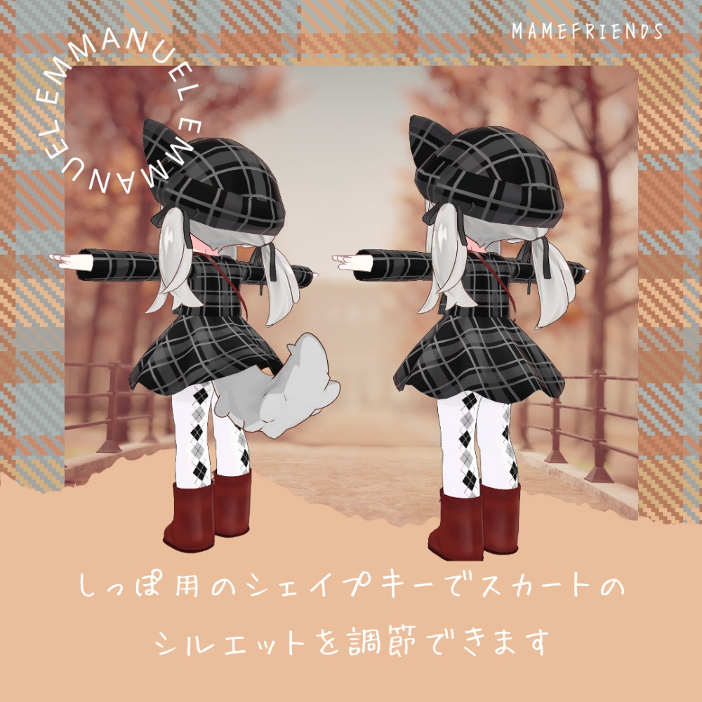 【まめひなた・キプフェル】Autumn Plaid Dress