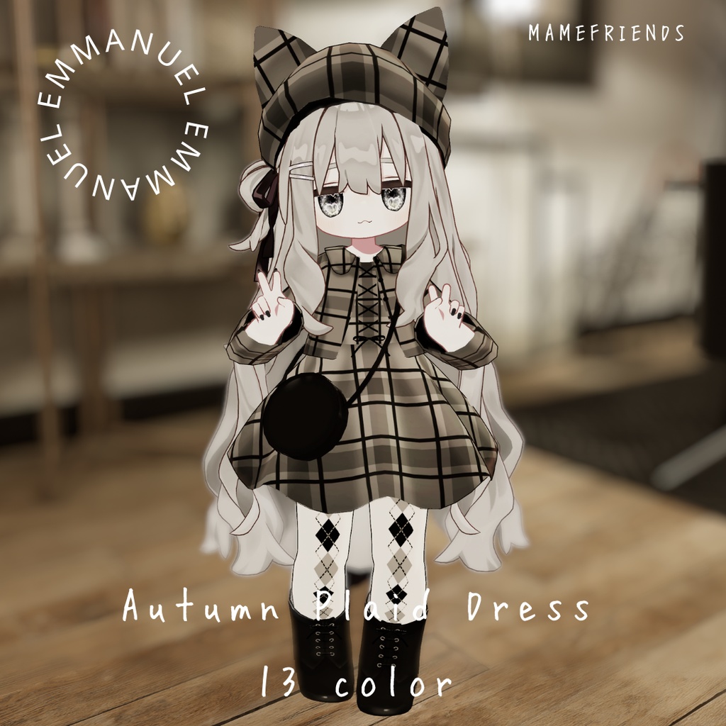 【まめひなた・キプフェル】Autumn Plaid Dress