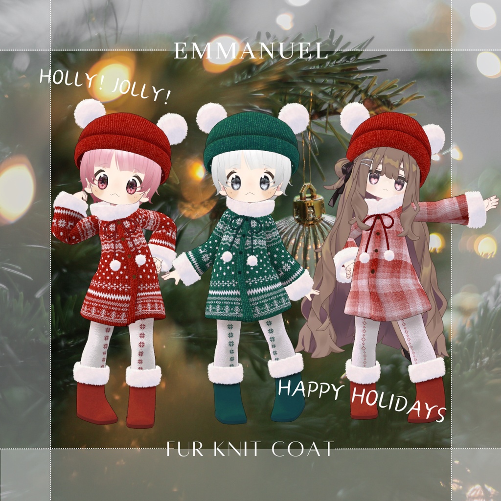 【まめひなた・キプフェル】Fur Knit Coat