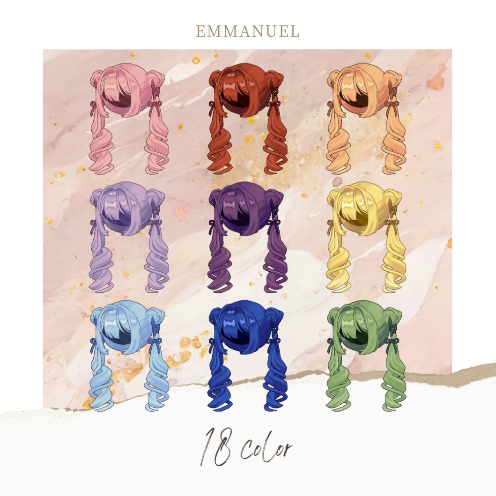 【まめひなた・キプフェル】リングツインテール Ring Twin Tails