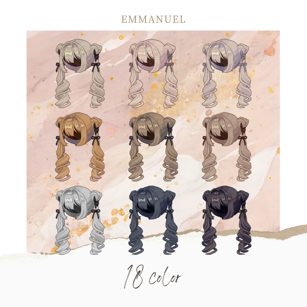 【まめひなた・キプフェル】リングツインテール Ring Twin Tails