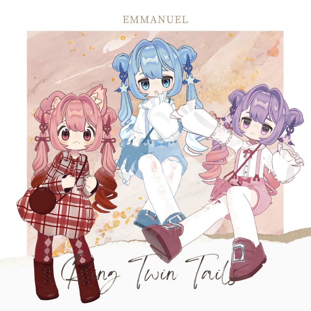 【まめひなた・キプフェル】リングツインテール Ring Twin Tails