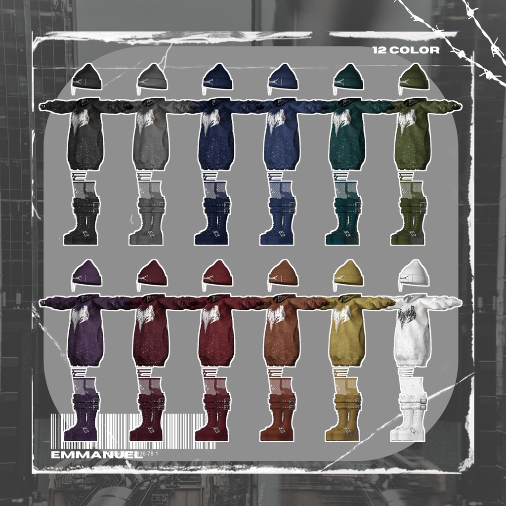 【11Avatars】Grunge Hoodie グランジフーディー